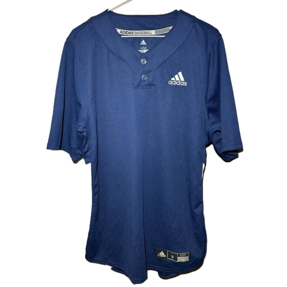 Adidas Baseball Shirt blue size medium